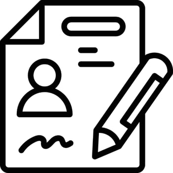 Sign Agreement Icon. Contract agreement Icon vector