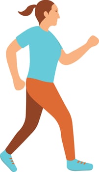 People Running Marathon Illustration on White Background vector