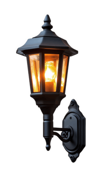 motion sensor outdoor lamp with classic design, perfect for enhancing security and ambiance in outdoor spaces. Its warm light creates welcoming atmosphere png