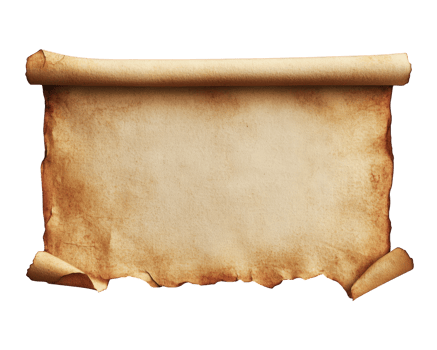Old parchment paper with curled edges and weathered appearance, perfect for historical documents or artistic projects png