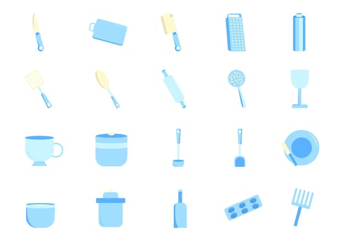 Kitchen Set Icon Element Set vector