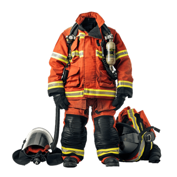 Complete Firefighter Gear and Equipment for Safety and Protection png