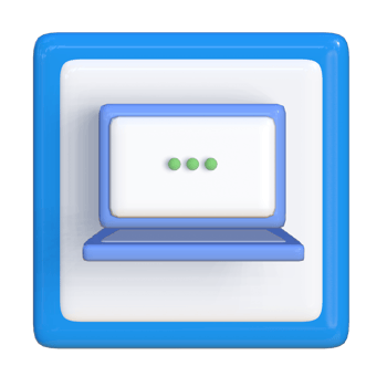 Simple 3d icon of laptop screen loading. Suitable for presentation media, template design, brochures, promotional media and advertisements png