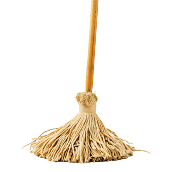 String Mop with Wooden Handle for Cleaning Floors png