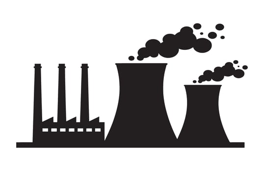Climate Change Pollution Power Factory Energy Air vector