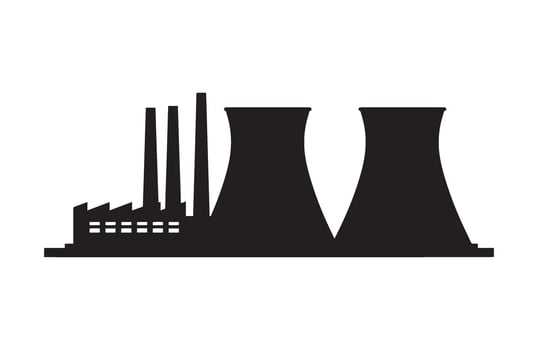Factory Power Plant Air Pollution Energy Emission vector