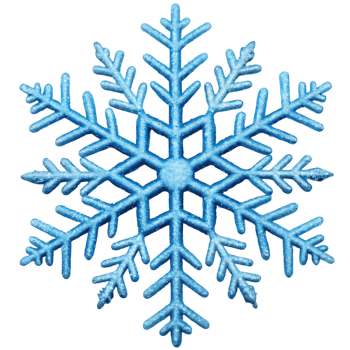 Beautiful blue snowflake design. png