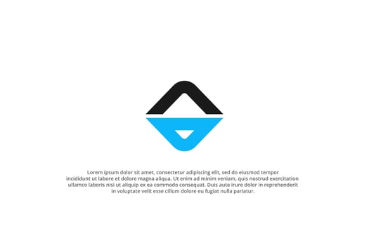 letter a d or d a abstract minimalist modern logo vector