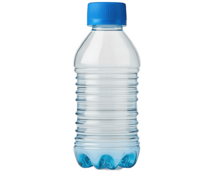 A plastic bottle of water on a black background png