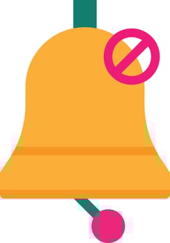 Reminder No Alarm Alert Bell vector
