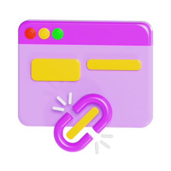 3D Broken Link Icon for Web Error png