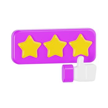 User Feedback with Stars and Like Button png