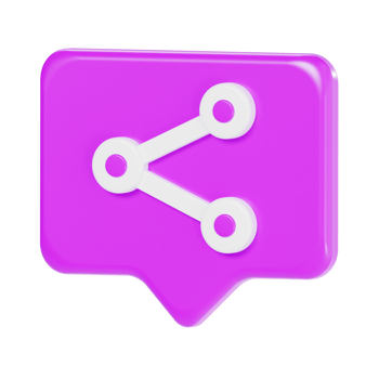 Social Share Symbol in Cartoon Design png