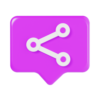 3D Share Icon in Social Media Style png