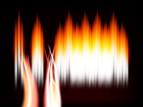Fiery flames and glowing sparks igniting a burning blaze with intense heat and vibrant energy. vector