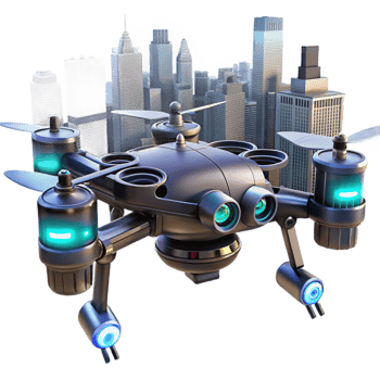 magnificent rustic A Futuristic Drone Equipped with Laser professional png
