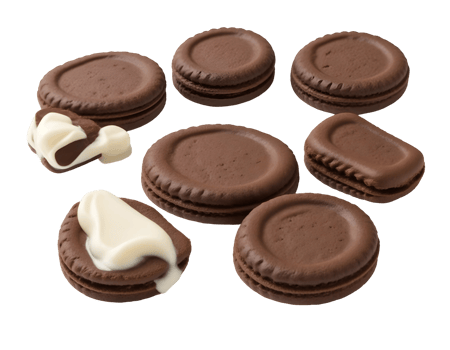 Chocolate sandwich cookies with cream png