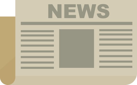 Folded Newspaper with Headlines vector