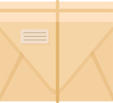 Cardboard Package with Shipping Label vector