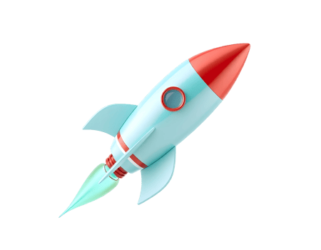 Cartoon rocket ship taking off png