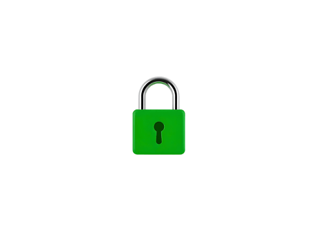 Green padlock icon representing security and protection png