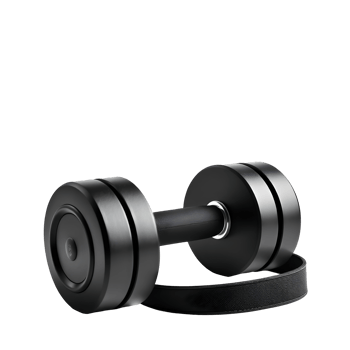 Black dumbbell on a transparent background png