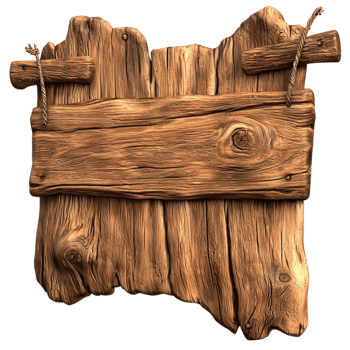 Rustic wooden signboard with nails and planks symbolizing direction craftsmanship decoration and the charm of vintage aesthetics png