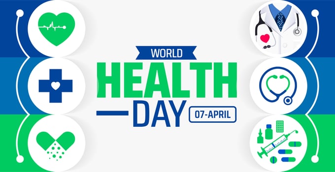 World Health Day background banner or poster design template. observed every year in April. Holiday concept. Use to any Template, card, poster, placard vector