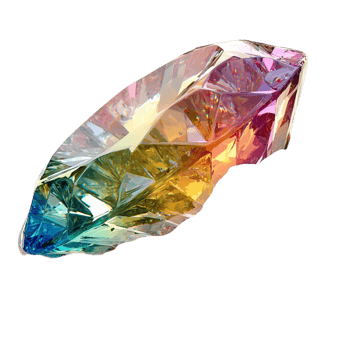 Stunning multicolored crystal gemstone reflecting light beautifully symbolizing energy elegance brilliance and natural beauty png