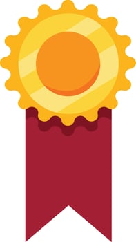 Award Ribbon with Star for Achievement vector