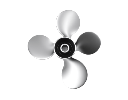 Silver Boat Propeller on a Transparent Background png