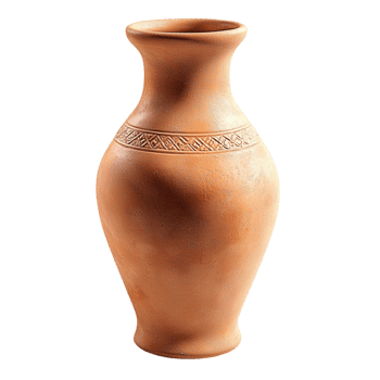 Classic terracotta vase a smooth earthy texture symbolizing traditionistry craftsmanship the timeless charm of pottery png