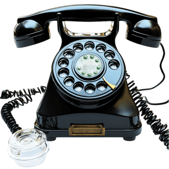 Classic rotary telephone intricate details a black finish evoking nostalgic communication styles png