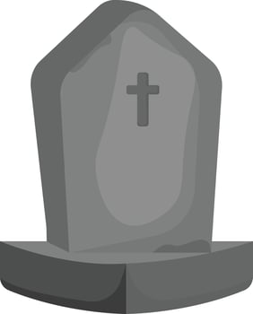 Tall Gravestone with Gothic Design vector