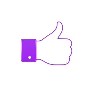 Purple Thumb Up Icon for Social Media and Positive Feedback png
