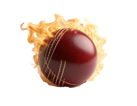 Fiery cricket ball png