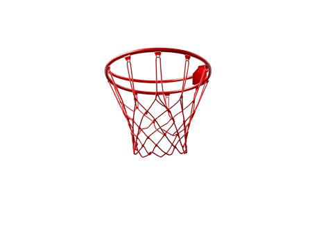 Red Basketball Hoop with Net png