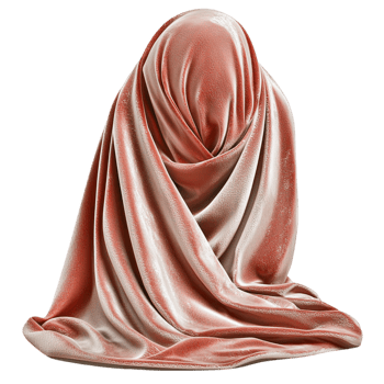 Flowing coppercolored silk fabric elegantly draped creating a soft luxurious aesthetic in fashion png
