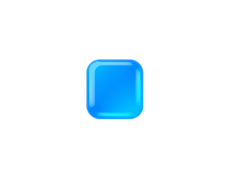 Blue Rounded Square Button Icon png
