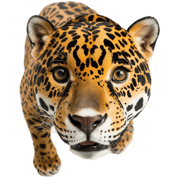 Powerful jaguar with fierce golden eyes staring intently showcasing the raw beauty of the wild jungle png