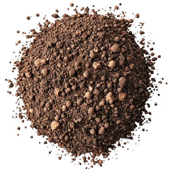 Rich dark brown coffee grounds piled finely exuding a fresh aromatic and bold delightful coffee essence png