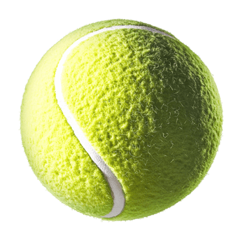 Bright green tennis ball with a fuzzy texture representing sports energy and exciting competitive athletic performance png