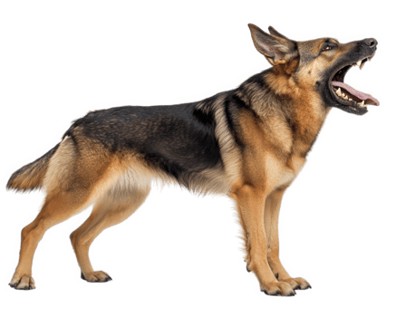 German shepherd dog growling png