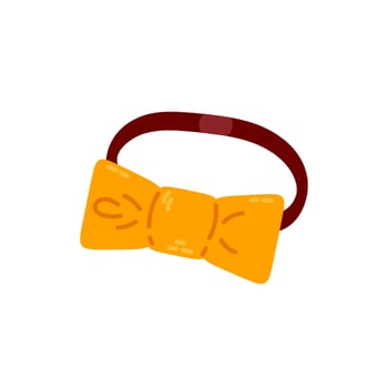 Funny Bow Tie for April Fools' Day. A bright yellow bow tie, perfect for a clown or prankster costum vector
