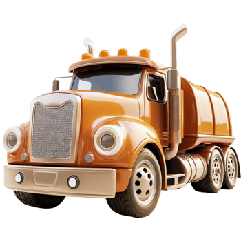 Vintage orange delivery truck with sturdy wheels symbolizing transportation nostalgia charm and classic vehicle design png