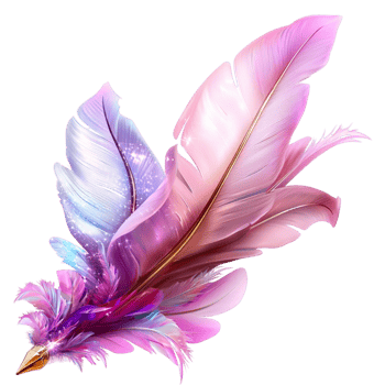 Soft pink and purple feathers with delicate details symbolizing grace beauty nature andistic feathered elegance png