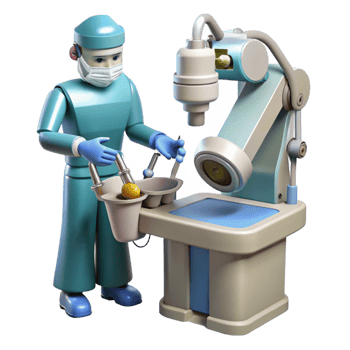 magnificent vintage A Robotic Surgeon Performing a Delicate professional png
