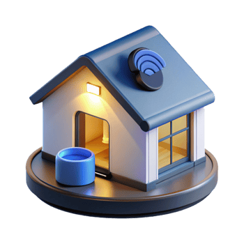 vibrant minimalist A Smart Home Controlled by Voice Commands exclusive png