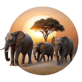 extraordinary modern A Herd of Elephants Walking Across the original png