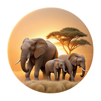 dramatic contemporary A Herd of Elephants Walking Across the exclusive png
